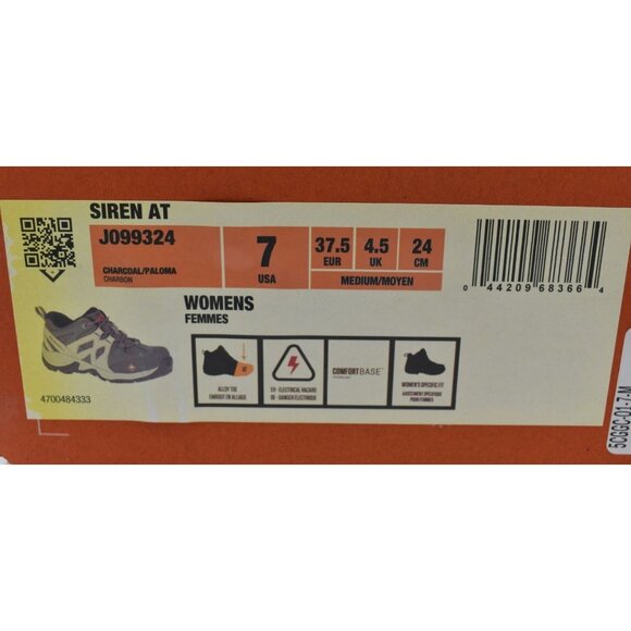 Merrell Womens Size 7 Siren AT Alloy Safety Toe Charcoal Paloma Shoes - Picture 10 of 11